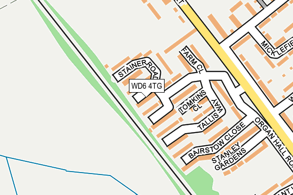 WD6 4TG map - OS OpenMap – Local (Ordnance Survey)