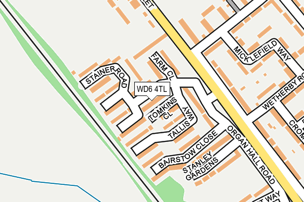 WD6 4TL map - OS OpenMap – Local (Ordnance Survey)