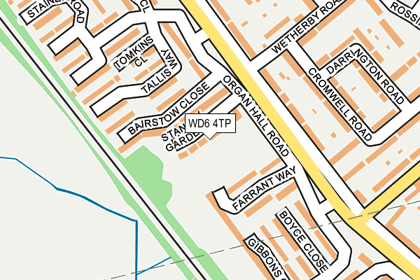 WD6 4TP map - OS OpenMap – Local (Ordnance Survey)