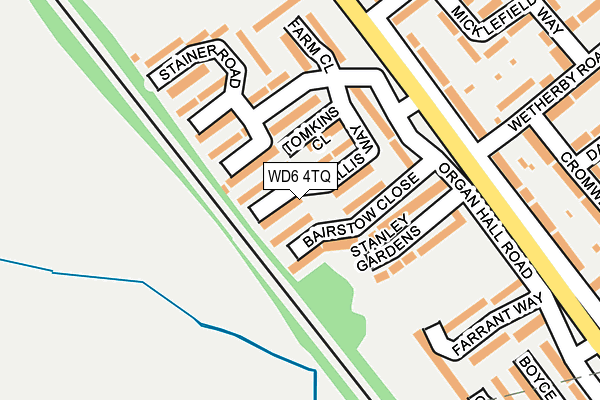 WD6 4TQ map - OS OpenMap – Local (Ordnance Survey)
