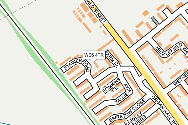 WD6 4TR map - OS OpenMap – Local (Ordnance Survey)