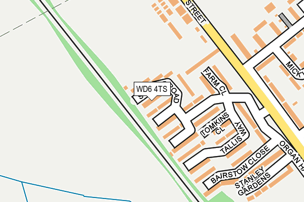 WD6 4TS map - OS OpenMap – Local (Ordnance Survey)