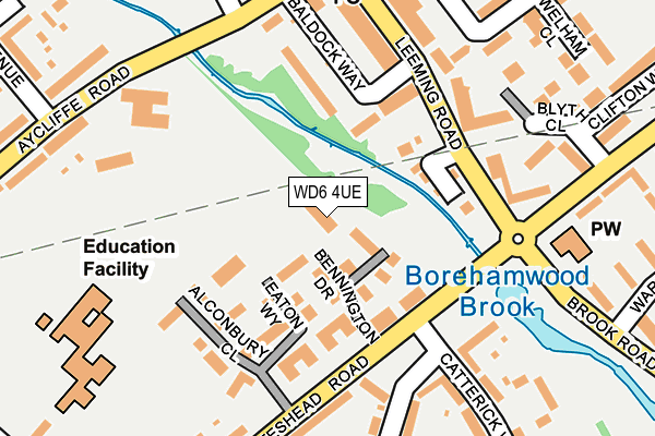 WD6 4UE map - OS OpenMap – Local (Ordnance Survey)