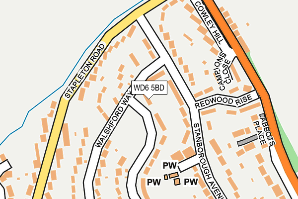 WD6 5BD map - OS OpenMap – Local (Ordnance Survey)