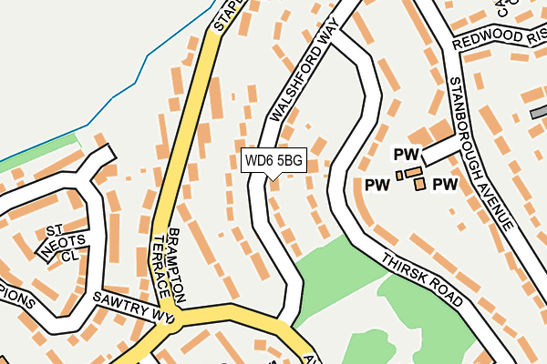 WD6 5BG map - OS OpenMap – Local (Ordnance Survey)