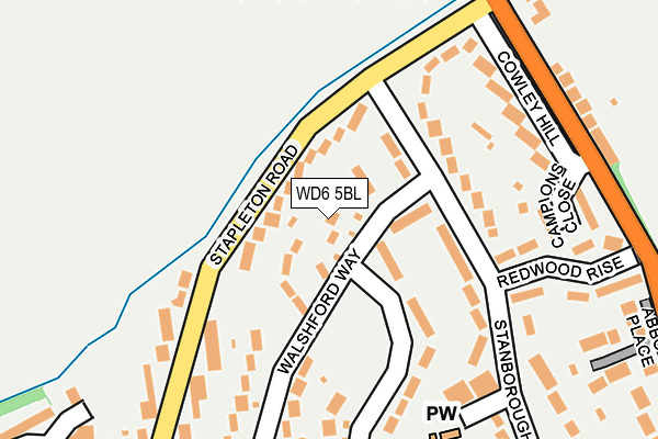 WD6 5BL map - OS OpenMap – Local (Ordnance Survey)