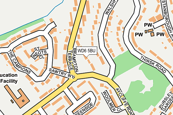WD6 5BU map - OS OpenMap – Local (Ordnance Survey)
