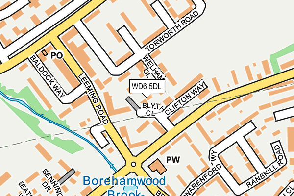 WD6 5DL map - OS OpenMap – Local (Ordnance Survey)