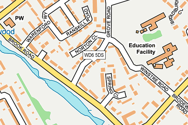 WD6 5DS map - OS OpenMap – Local (Ordnance Survey)