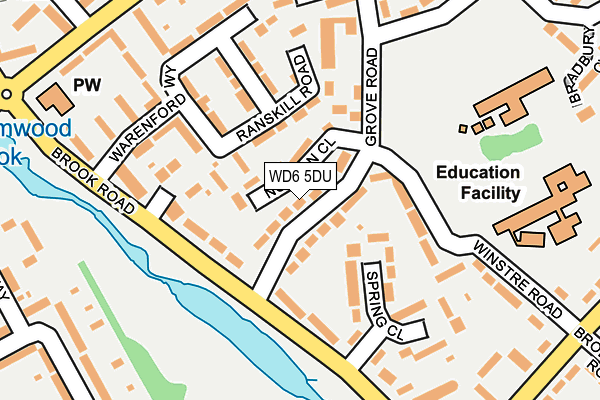 WD6 5DU map - OS OpenMap – Local (Ordnance Survey)