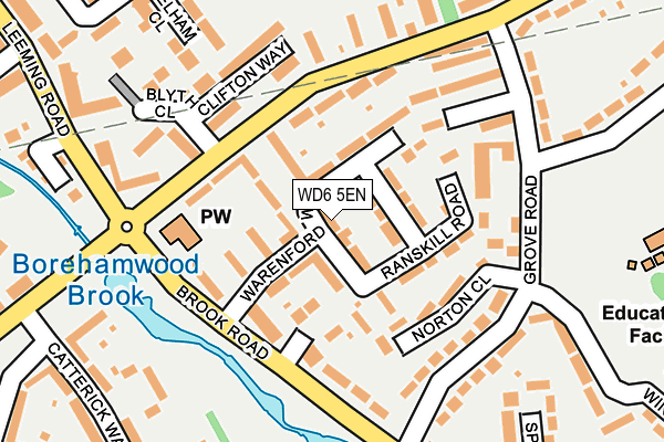 WD6 5EN map - OS OpenMap – Local (Ordnance Survey)