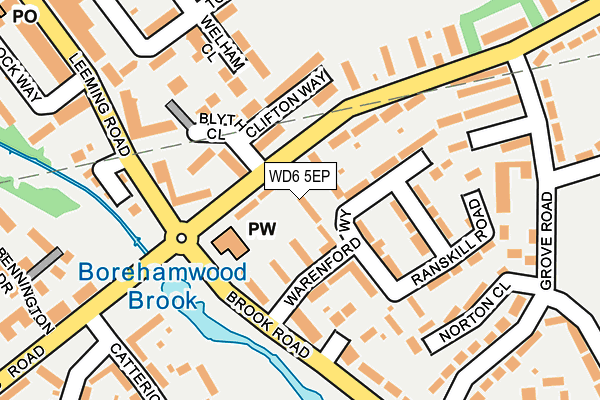 WD6 5EP map - OS OpenMap – Local (Ordnance Survey)