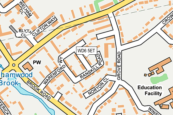 WD6 5ET map - OS OpenMap – Local (Ordnance Survey)