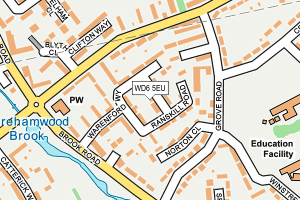 WD6 5EU map - OS OpenMap – Local (Ordnance Survey)