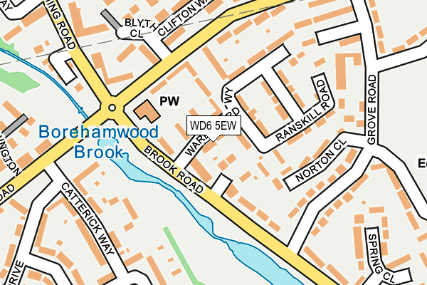 WD6 5EW map - OS OpenMap – Local (Ordnance Survey)