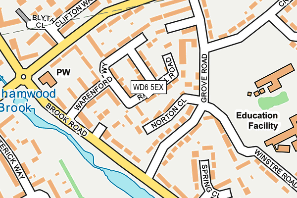 WD6 5EX map - OS OpenMap – Local (Ordnance Survey)