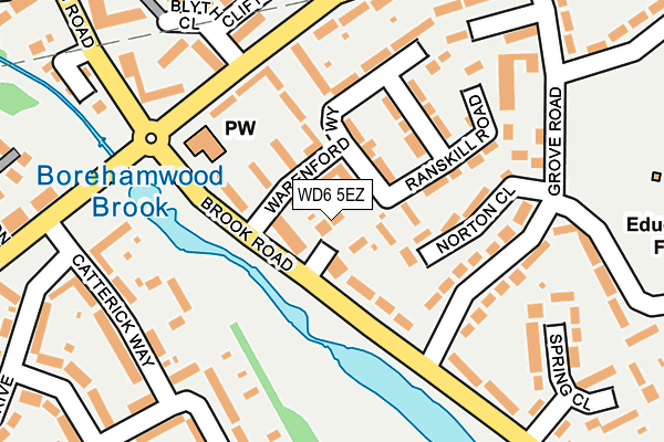 WD6 5EZ map - OS OpenMap – Local (Ordnance Survey)