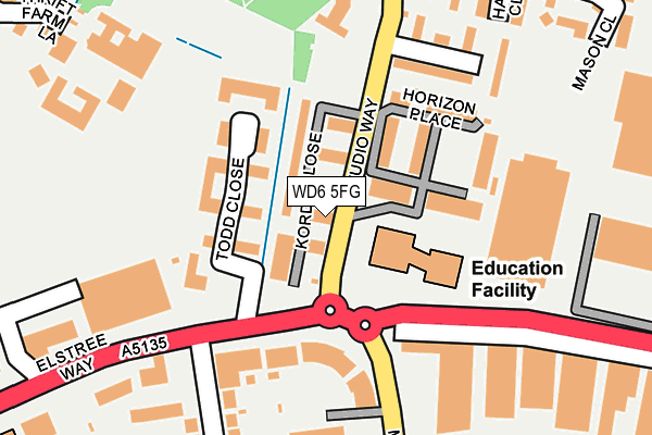 WD6 5FG map - OS OpenMap – Local (Ordnance Survey)