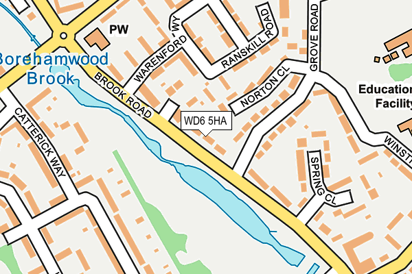 WD6 5HA map - OS OpenMap – Local (Ordnance Survey)