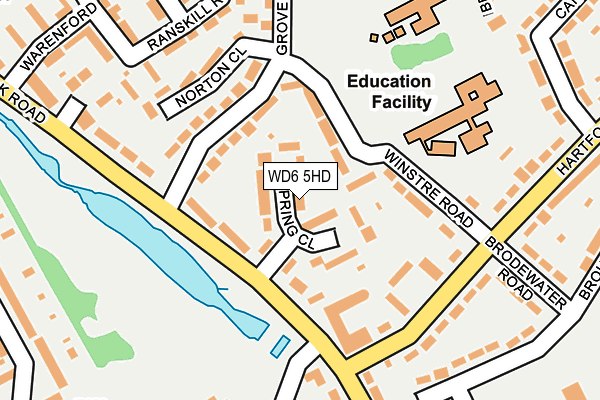 WD6 5HD map - OS OpenMap – Local (Ordnance Survey)