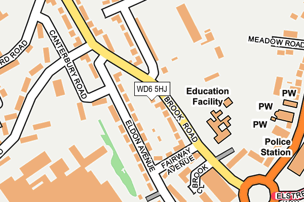 WD6 5HJ map - OS OpenMap – Local (Ordnance Survey)