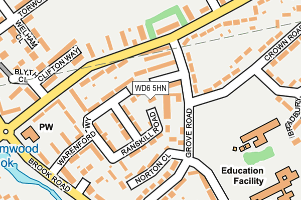WD6 5HN map - OS OpenMap – Local (Ordnance Survey)