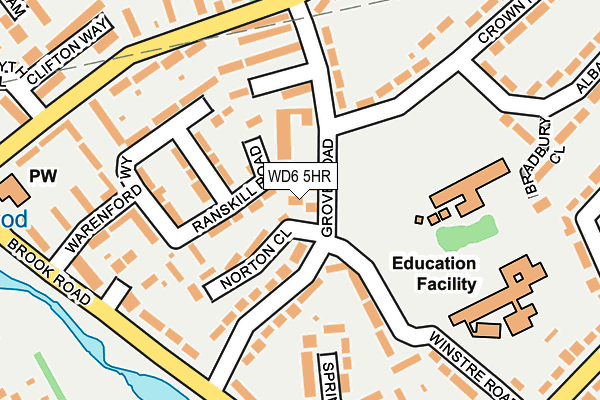 WD6 5HR map - OS OpenMap – Local (Ordnance Survey)