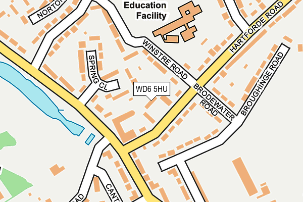 WD6 5HU map - OS OpenMap – Local (Ordnance Survey)