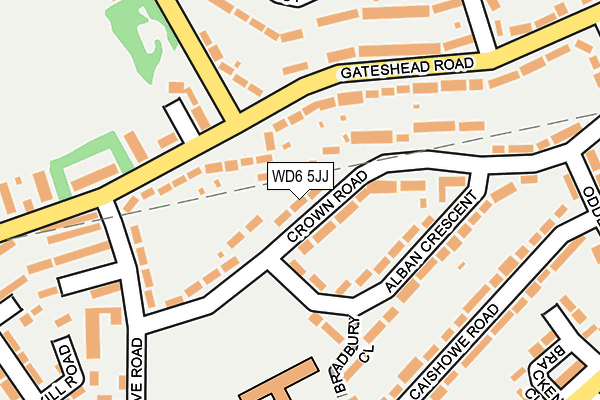 WD6 5JJ map - OS OpenMap – Local (Ordnance Survey)