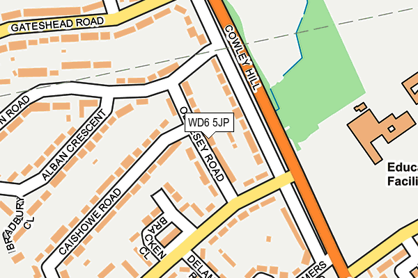 WD6 5JP map - OS OpenMap – Local (Ordnance Survey)