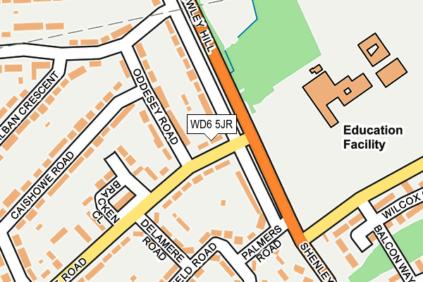 WD6 5JR map - OS OpenMap – Local (Ordnance Survey)