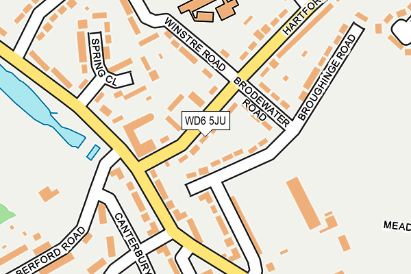 WD6 5JU map - OS OpenMap – Local (Ordnance Survey)