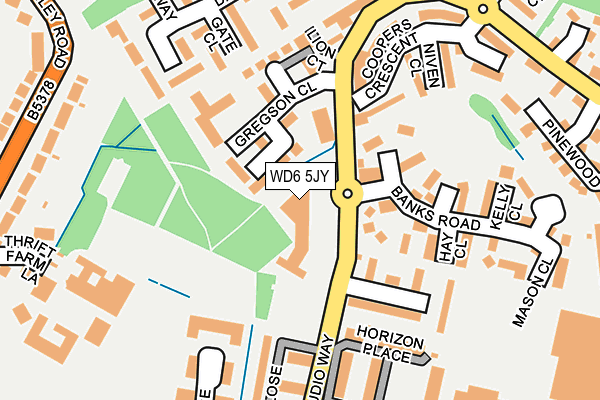 WD6 5JY map - OS OpenMap – Local (Ordnance Survey)