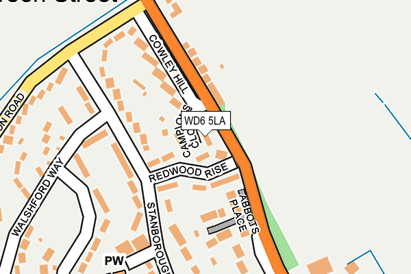 WD6 5LA map - OS OpenMap – Local (Ordnance Survey)