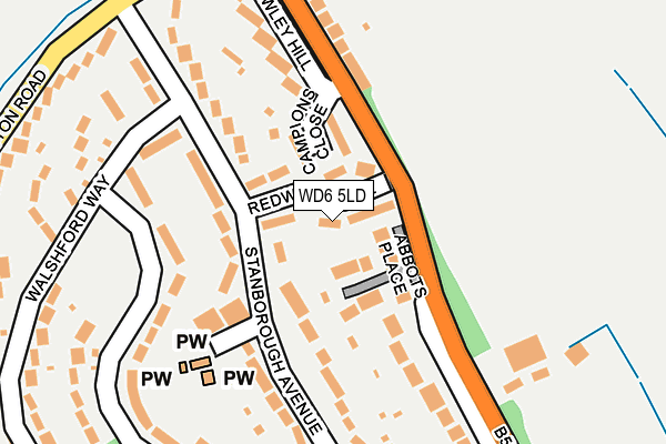 WD6 5LD map - OS OpenMap – Local (Ordnance Survey)
