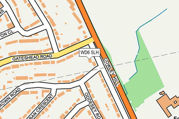 WD6 5LH map - OS OpenMap – Local (Ordnance Survey)