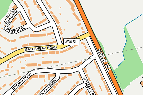 WD6 5LJ map - OS OpenMap – Local (Ordnance Survey)