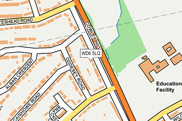 WD6 5LQ map - OS OpenMap – Local (Ordnance Survey)