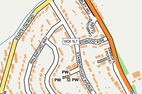WD6 5LT map - OS OpenMap – Local (Ordnance Survey)
