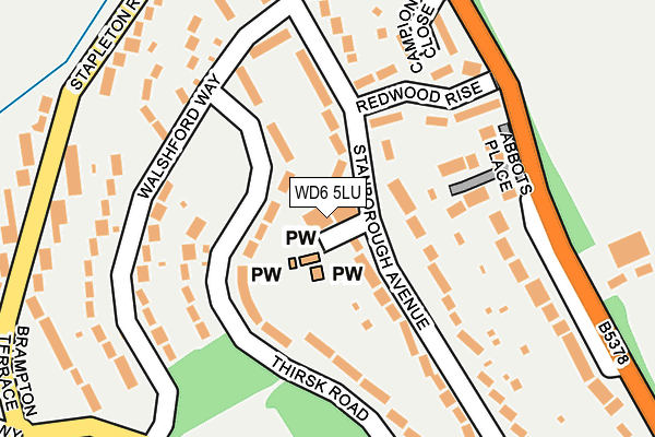 WD6 5LU map - OS OpenMap – Local (Ordnance Survey)