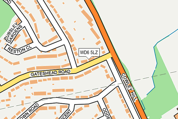 WD6 5LZ map - OS OpenMap – Local (Ordnance Survey)
