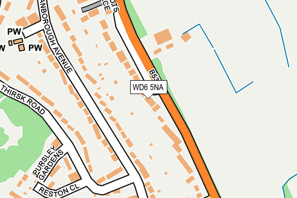 Map of WYOS LIMITED at local scale
