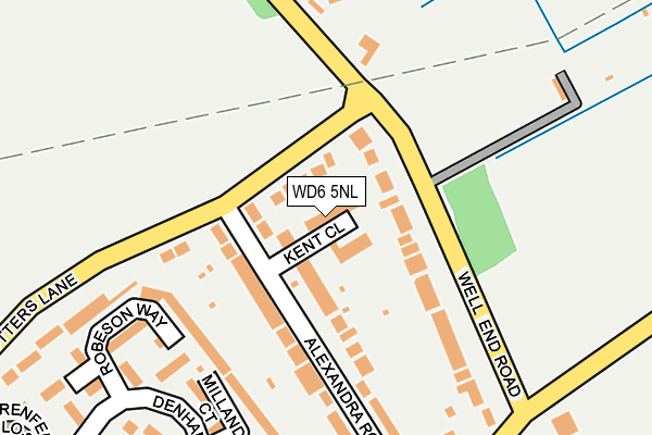 WD6 5NL map - OS OpenMap – Local (Ordnance Survey)
