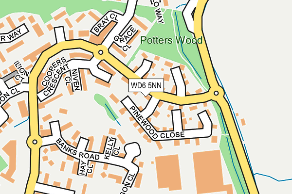 WD6 5NN map - OS OpenMap – Local (Ordnance Survey)