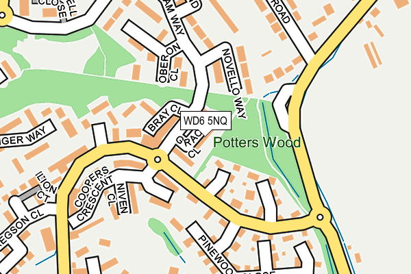 WD6 5NQ map - OS OpenMap – Local (Ordnance Survey)