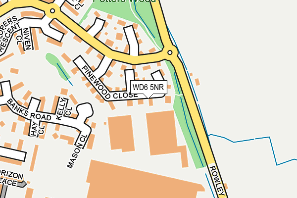 WD6 5NR map - OS OpenMap – Local (Ordnance Survey)