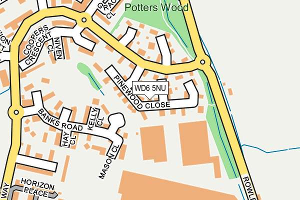 WD6 5NU map - OS OpenMap – Local (Ordnance Survey)