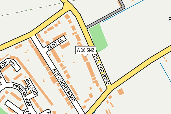 WD6 5NZ map - OS OpenMap – Local (Ordnance Survey)