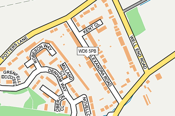 WD6 5PB map - OS OpenMap – Local (Ordnance Survey)