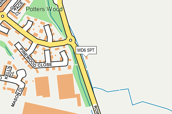 WD6 5PT map - OS OpenMap – Local (Ordnance Survey)